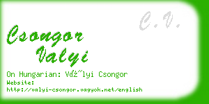 csongor valyi business card